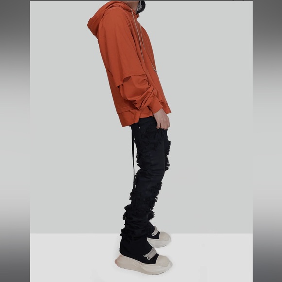Rick Owens hustler DRKSHDW hoodie orange Size Large NWT - Picture 3 of 9